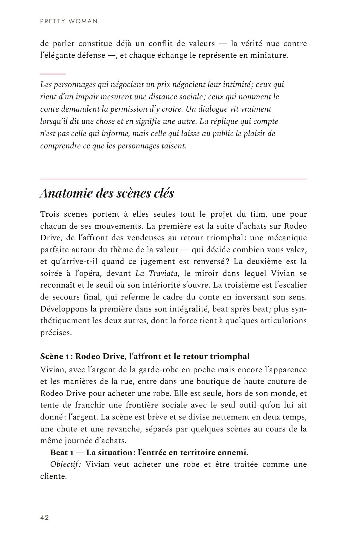 Analyse de la scène clé, page 43 de Comédie romantique — Volume 1